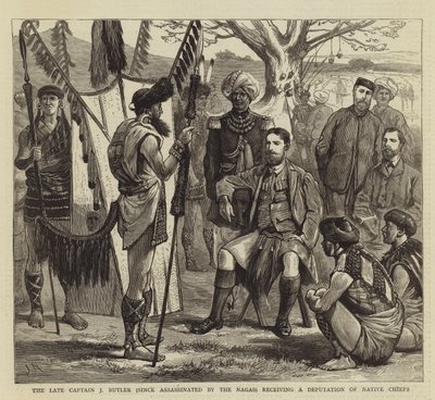 The Late Captain J Butler receiving a Deputation of Native Chiefs by Joseph Nash